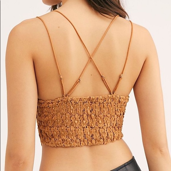 Free People Celine Bralette Burnt Caramel - Picture 2 of 4